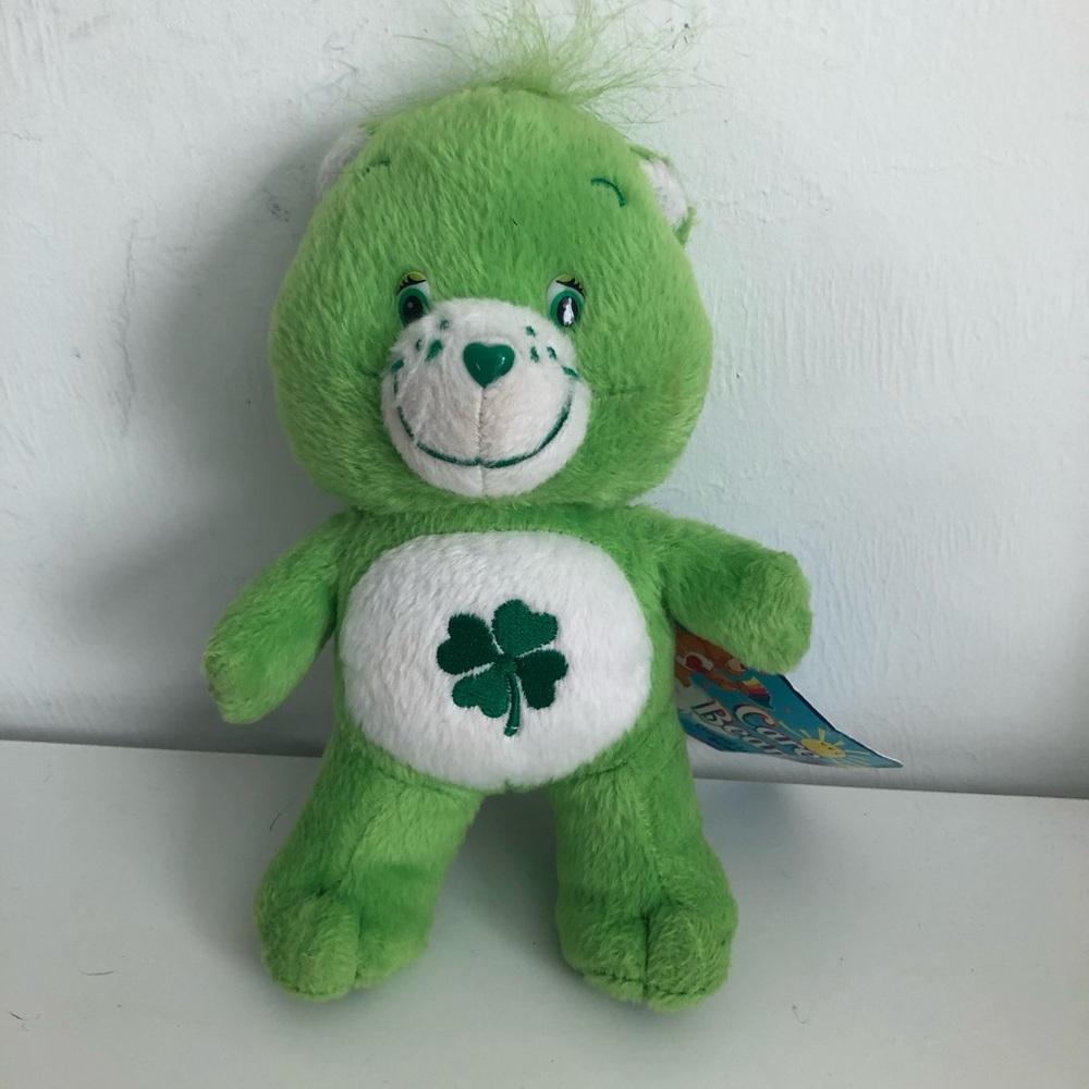 Good Luck Bear Green Plush Clover Care Bear Kids Toy - with Tag